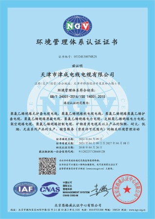 體系認(rèn)證證書